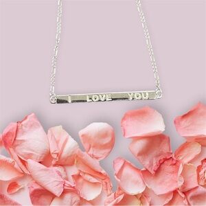 “I Love You” Bar Necklace